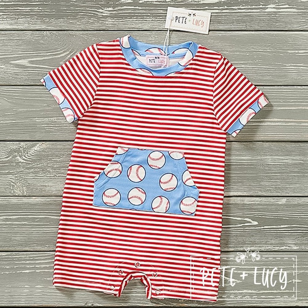 Batter, Batter, Swing Boy Romper